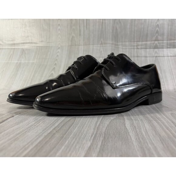 Versace Collection Derby Patent Leather Lace Up Shoes sz EU 44 US 11 color black main image 11
